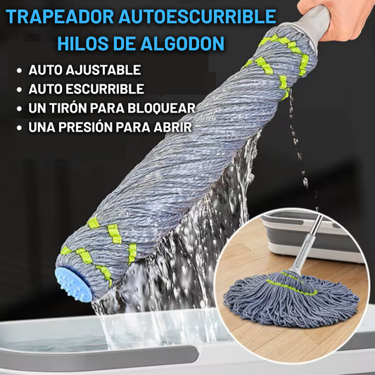 Trapeador Autoescurrible con Hilos Algodón