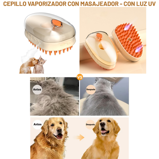 Cepillo Vaporizador & Masajeador - Versión con Luz UV